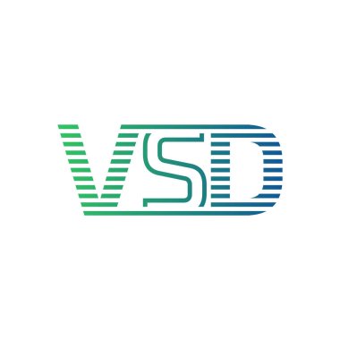 Modern VSD Logo Tasarımı. İş Kimliği için VSD Minimalist, Profesyonel ve Çok Yönlü Markalaştırma Simgesi
