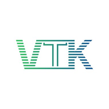 Modern VTK Logo Tasarımı. İş Kimliği İçin VTK Minimalist, Profesyonel ve Çok Yönlü Markalaştırma Simgesi