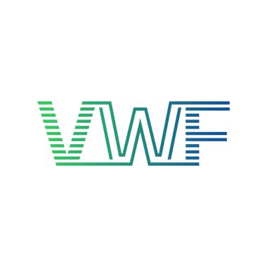 Modern VWF Logo Tasarımı. İş Kimliği için VWF Minimalist, Profesyonel ve Çok Yönlü Markalaştırma Simgesi