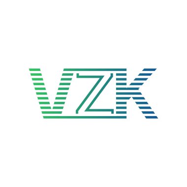 Modern VZK Logo Tasarımı. İş Kimliği için VZK Minimalist, Profesyonel ve Çok Yönlü Markalaştırma Simgesi