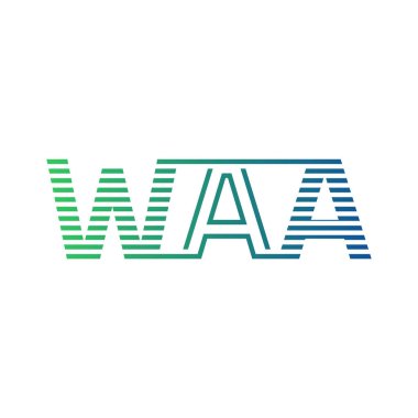 Modern WAA Logo Tasarımı. WAA Minimalist, Profesyonel ve İş Kimliği için Çok Yönlü Markalaştırma Simgesi