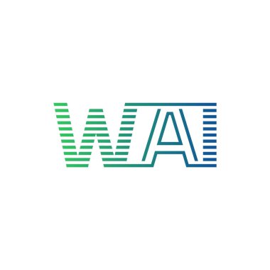 Modern WAI Logo Tasarımı. WAI Minimalist, Profesyonel ve İş Kimliği için Çok Yönlü Markalaştırma Simgesi