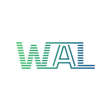 Modern WAL Logo Tasarımı. WAL Minimalist, Profesyonel ve İş Kimliği için Çok Yönlü Markalaştırma Simgesi