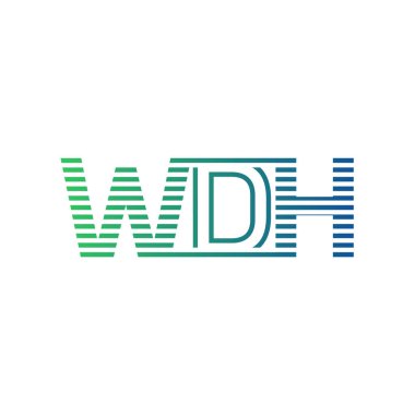 Modern WDH Logo Tasarımı. İş Kimliği için WDH Minimalist, Profesyonel ve Çok Yönlü Markalaştırma Simgesi