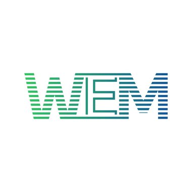 Modern WEM Logo Tasarımı. WEM Minimalist, Profesyonel ve İş Kimliği için Çok Yönlü Markalaştırma Simgesi