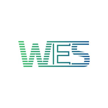 Modern WES Logo Tasarımı. Harf WES İş Kimliği Minimalist, Profesyonel ve Çok Yönlü Markalaştırma Simgesi
