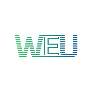 Modern WEU Logo Tasarımı. İş Kimliği İçin WEU Minimalist, Profesyonel ve Çok Yönlü Markalaştırma Simgesi
