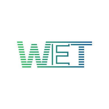 Modern WET Logo Tasarımı. Harf Islak Minimalist, Profesyonel ve İş Kimliği için Çok Yönlü Markalaştırma Simgesi