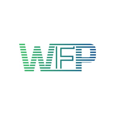 Modern WFP Logo Tasarımı. WFP Minimalist, Profesyonel ve Çok Yönlü İşletme Kimliği Simgesi