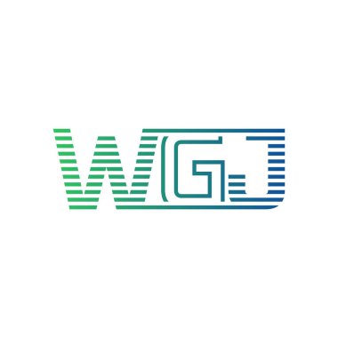 Modern WGJ Logo Tasarımı. İş Kimliği için WGJ Minimalist, Profesyonel ve Çok Yönlü Markalaştırma Simgesi