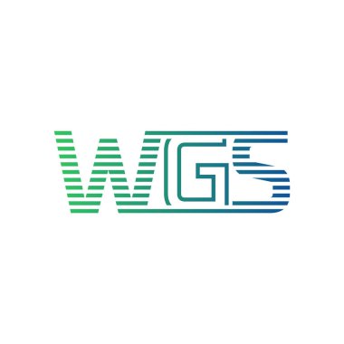 Modern WGS Logo Tasarımı. Harf Kanatları Minimalist, Profesyonel ve İş Kimliği için Çok Yönlü Markalaştırma Simgesi