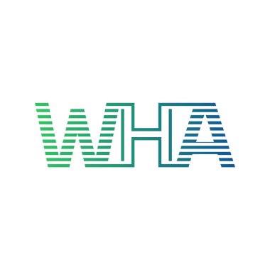 Modern WHA Logo Tasarımı. WHA Minimalist, Profesyonel ve İşletme Kimliği İçin Çok Yönlü Markalaştırma Simgesi