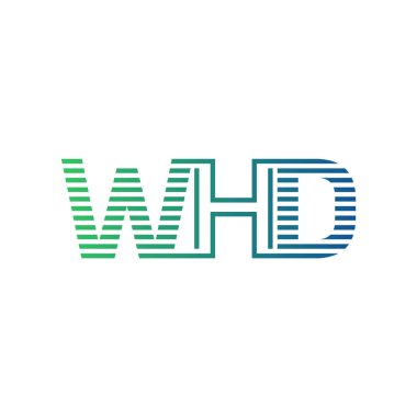 Modern WHD Logo Tasarımı. WHD Minimalist, Profesyonel ve İş Kimliği için Çok Yönlü Markalaştırma Simgesi