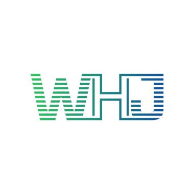 Modern WHJ Logo Tasarımı. WHJ Minimalist, Profesyonel ve İş Kimliği için Çok Yönlü Markalaştırma Simgesi
