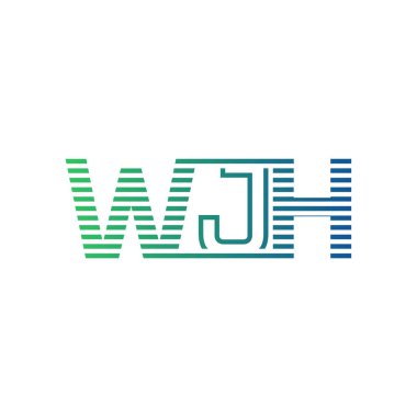 Modern WJH Logo Tasarımı. İş Kimliği için WJH Minimalist, Profesyonel ve Çok Yönlü Markalaştırma Simgesi