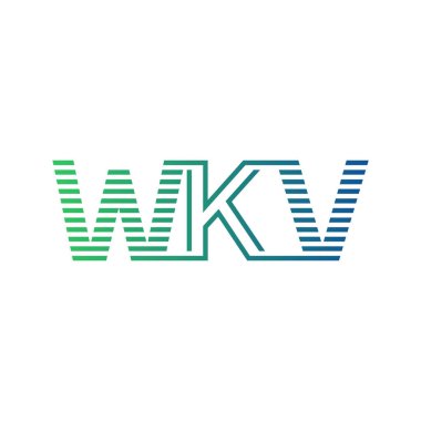 Modern WKV Logo Tasarımı. İş Kimliği için WKV Minimalist, Profesyonel ve Çok Yönlü Markalaştırma Simgesi