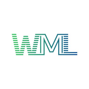 Modern WML Logo Tasarımı. İş Kimliği için WML Minimalist, Profesyonel ve Çok Yönlü Markalaştırma Simgesi