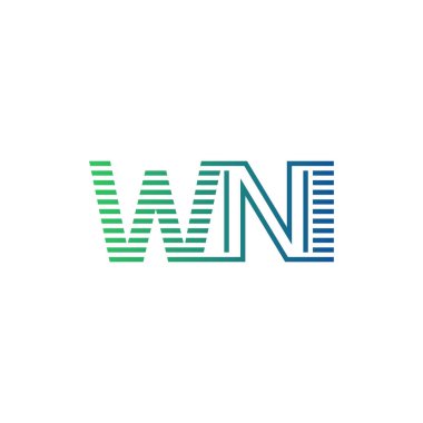Modern WNI Logo Tasarımı. İş Kimliği için WNI Minimalist, Profesyonel ve Çok Yönlü Markalaştırma Simgesi
