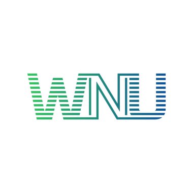 Modern WNU Logo Tasarımı. WNU Minimalist, Profesyonel ve Çok Yönlü İşletme Kimliği Simgesi