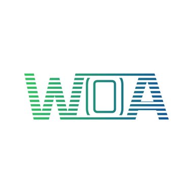Modern WOA Logo Tasarımı. WOA Minimalist, Profesyonel ve İş Kimliği için Çok Yönlü Markalaştırma Simgesi
