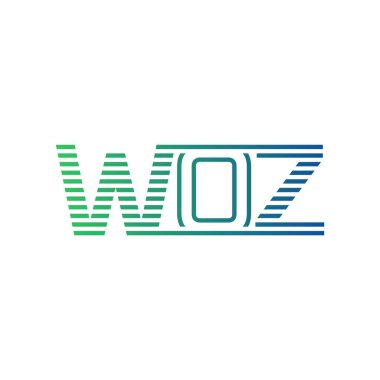 Modern WOZ Logo Tasarımı. WOZ Minimalist, Profesyonel ve İş Kimliği için Çok Yönlü Markalaştırma Simgesi