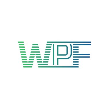 Modern WPF Logo Tasarımı. İş Kimliği için WPF Minimalist, Profesyonel ve Çok Yönlü Markalaştırma Simgesi