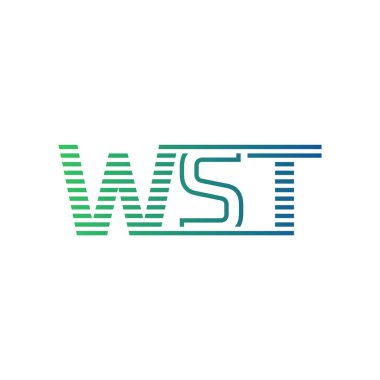Modern WST Logo Tasarımı. WST Minimalist, Profesyonel ve İş Kimliği için Çok Yönlü Markalaştırma Simgesi