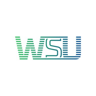 Modern WSU Logo Tasarımı. WSU Minimalist, Profesyonel ve Çok Yönlü İşletme Kimliği Simgesi