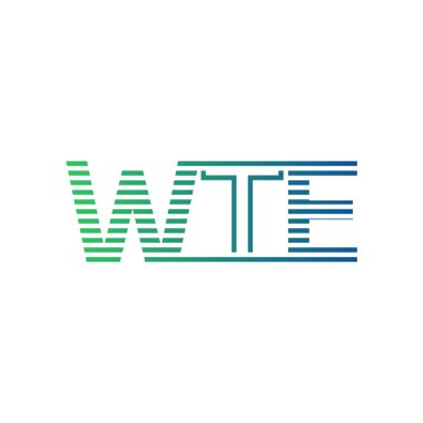 Modern WTE Logo Tasarımı. İş Kimliği için WTE Minimalist, Profesyonel ve Çok Yönlü Markalaştırma Simgesi