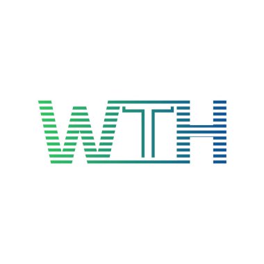 Modern WTH Logo Tasarımı. WTH Minimalist, Profesyonel ve İş Kimliği için Çok Yönlü Markalaştırma Simgesi