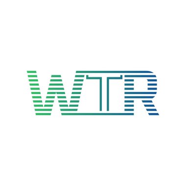 Modern WTR Logo Tasarımı. Harf WTR İş Kimliği Minimalist, Profesyonel ve Çok Yönlü Markalaştırma Simgesi
