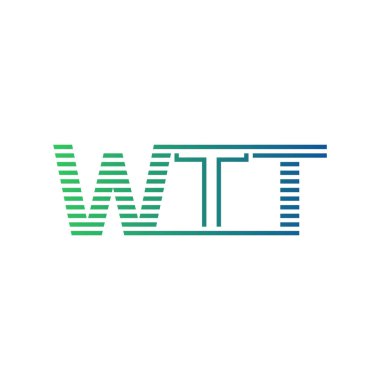 Modern WTT Logo Tasarımı. İş Kimliği için WTT Minimalist, Profesyonel ve Çok Yönlü Markalaştırma Simgesi