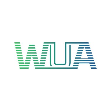 Modern WUA Logo Tasarımı. İş Kimliği İçin WUA Minimalist, Profesyonel ve Çok Yönlü Markalaştırma Simgesi