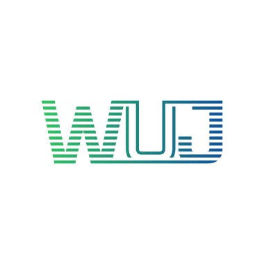 Modern WUJ Logo Tasarımı. WUJ Mektubu İş Kimliği Minimalist, Profesyonel ve Çok Yönlü Markalaştırma Simgesi