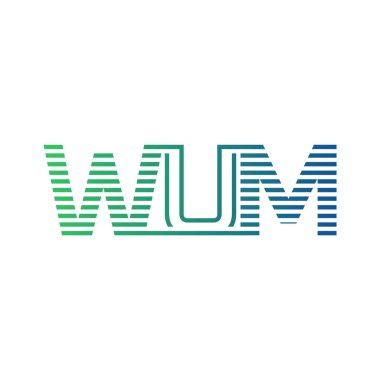 Modern WUM Logo Tasarımı. Harf WUM İş Kimliği Minimalist, Profesyonel ve Çok Yönlü Markalaştırma Simgesi