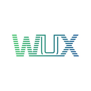 Modern WUX Logo Tasarımı. Harf WUX İş Kimliği Minimalist, Profesyonel ve Çok Yönlü Markalaştırma Simgesi