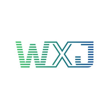 Modern WXJ Logo Tasarımı. İş Kimliği için WXJ Mektubu Minimalist, Profesyonel ve Çok Yönlü Marka Simgesi