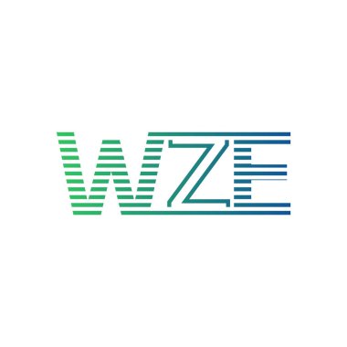 Modern WZE Logo Tasarımı. WZE Harfi İş Kimliği Minimalist, Profesyonel ve Çok Yönlü Markalaştırma Simgesi