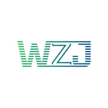 Modern WZJ Logo Tasarımı. İş Kimliği için WZJ Mektubu Minimalist, Profesyonel ve Çok Yönlü Marka Simgesi