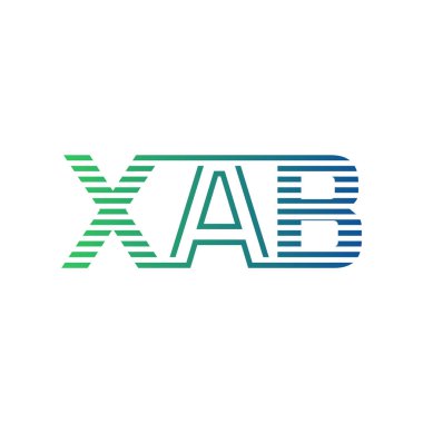 Modern XAB Logo Tasarımı. XAB Minimalist, Profesyonel ve İşletme Kimliği İçin Çok Yönlü Markalaştırma Simgesi