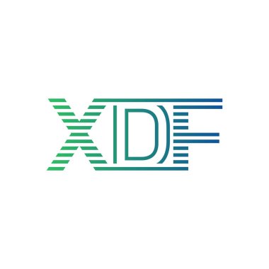 Modern XDF Logo Design. Letter XDF Minimalist, Professional, and Versatile Branding Icon for Business Identity clipart