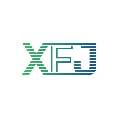 Modern XFJ Logo Tasarımı. XFJ Harfi Minimalist, Profesyonel ve İşletme Kimliği İçin Çok Yönlü Marka Simgesi