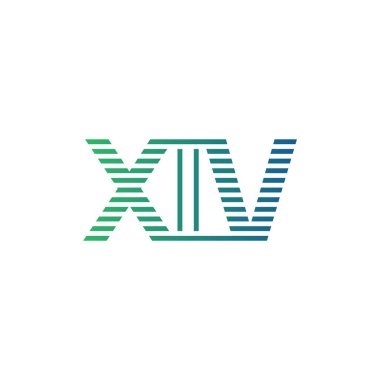Modern XIV Logo Tasarımı. İşletme Kimliği İçin Minimalist, Profesyonel ve Çok Yönlü Markalaştırma Simgesi