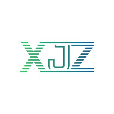 Modern XJZ Logo Tasarımı. XJZ Harfi Minimalist, Profesyonel ve İş Kimliği için Çok Yönlü Markalaştırma Simgesi
