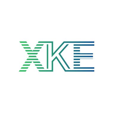 Modern XKE Logo Tasarımı. XKE Minimalist, Profesyonel ve İş Kimliği için Çok Yönlü Markalaştırma Simgesi