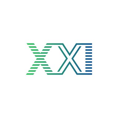 Modern XXI Logo Tasarımı. Harf XXI Minimalist, Profesyonel ve İşletme Kimliği İçin Çok Yönlü Markalaşma Simgesi