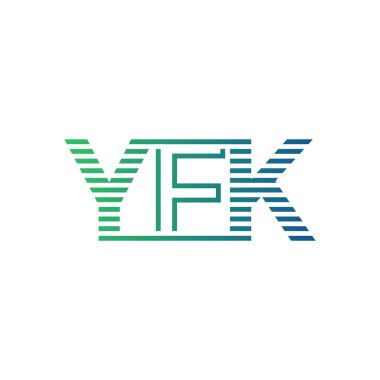 Modern YFK Logo Tasarımı. YFK Minimalist, Profesyonel ve Çok Yönlü İşletme Kimliği Simgesi
