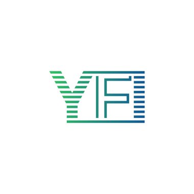 Modern YFI Logo Tasarımı. YFI Minimalist, Profesyonel ve İşletme Kimliği İçin Çok Yönlü Markalaştırma Simgesi