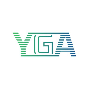 Modern YGA Logo Tasarımı. YGA 'nın Minimalist, Profesyonel ve İşletme Kimliği İçin Çok Yönlü Markalaşma Simgesi