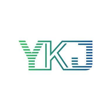 Modern YKJ Logo Tasarımı. YKJ Mektubu İş Kimliği Minimalist, Profesyonel ve Çok Yönlü Markalaştırma Simgesi